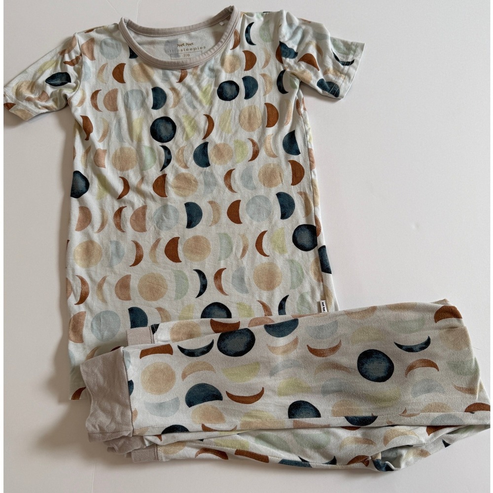 Little Sleepies Luna Neutral Pajama Set Short Sleeve 7/8